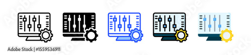 Parameters Icon Collection With Multiple Styles