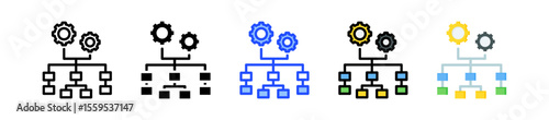 Hyperparameter Icon Collection With Multiple Styles