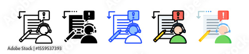Paraphrase Icon Collection With Multiple Styles