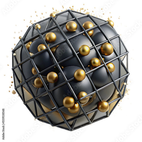 golden sphere in the shape of a sphere