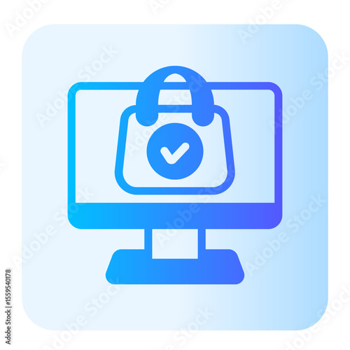online shopping gradient icon