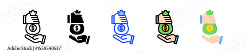 Cost Icon Collection With Multiple Styles