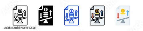 Variable Cost Icon Collection With Multiple Styles