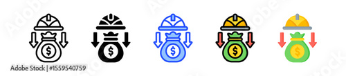 Direct Labor Icon Collection With Multiple Styles