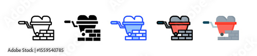 Direct Material Icon Collection With Multiple Styles