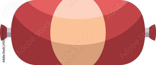 Packed boiled sausage vector illustration