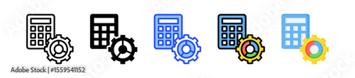 Cost Behavior Icon Collection With Multiple Styles