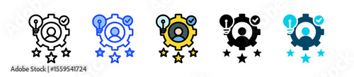 Competence Icon Collection With Multiple Styles