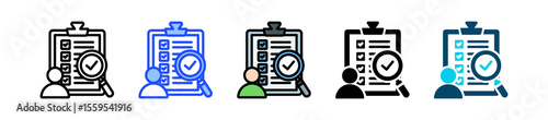 Evaluation Icon Collection With Multiple Styles