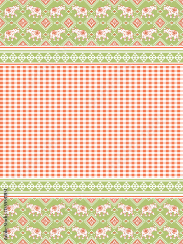 Colorful geometric pattern design, white isolate background