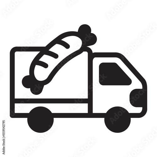 food delivery glyph icon