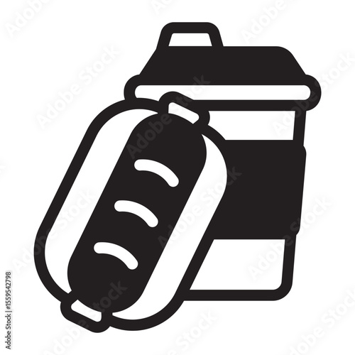 fast food glyph icon