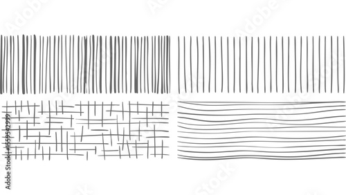Distorted Grid and Handcrafted Line Pattern Vector