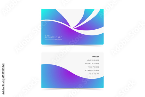 playful and colorful of blank business card design