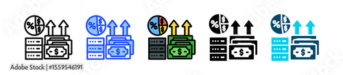 Profit Margin Icon Collection With Multiple Styles