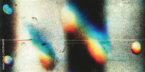 Vector seamless pattern, Scanned paper, Halftone faded gradient texture. Grunge halftone grit background. Rainbow sand noise effect overlay