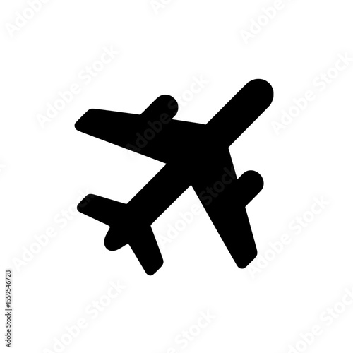 Heavy Aircraft Icon in Flight Representing Commercial Airline and Aviation Industry