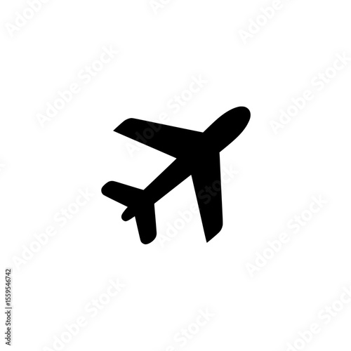 Airplane Flight Icon Representing Travel, Transportation, and Aviation Concepts