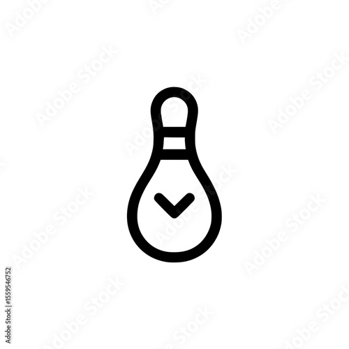 Bowling ball icon with two finger holes representing game equipment or competitive bowling sport