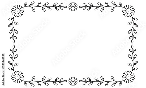 frame with floral ornament