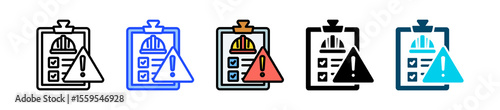 Risk Assessment Icon Collection With Multiple Styles
