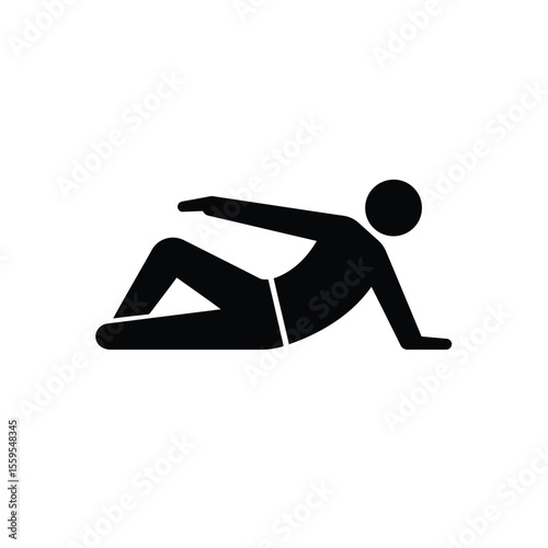 Woman in Cobra Pose Yoga Silhouette – Spine Stretch Vector, Backbend Exercise, Mindful Movement Art