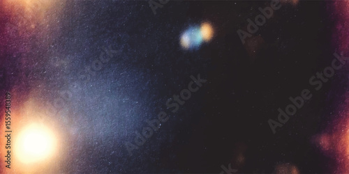 Vector seamless pattern, Film texture background with grain dust light leak lens flare overlay effect