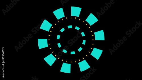 Cartoon style circle burst firework animation with bright spark explosions. Perfect for festive videos, birthday intros, or event transitions. Black screen 4K video.