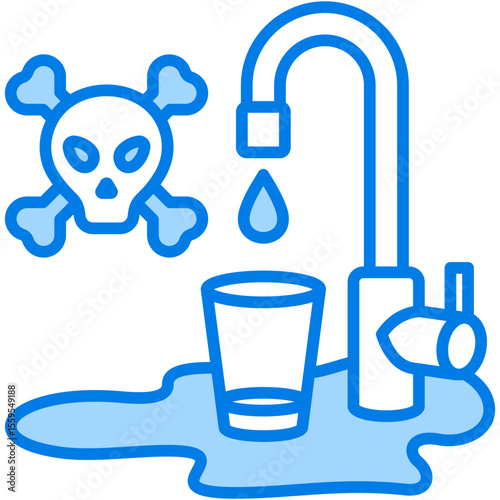 Contaminated Drinking Water Icon