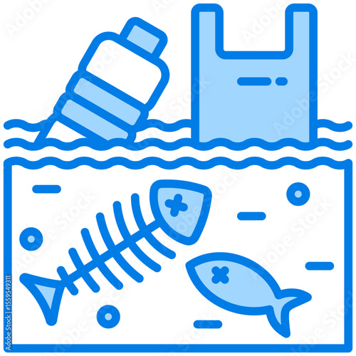 Plastic Pollution Icon