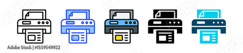 Printer Icon Collection With Multiple Styles