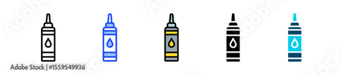 Printer Ink Icon Collection With Multiple Styles