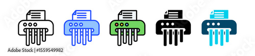 Shredder Icon Collection With Multiple Styles
