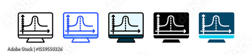 Bell Curve Icon Collection With Multiple Styles
