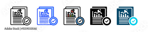 Inferential Statistics Icon Collection With Multiple Styles