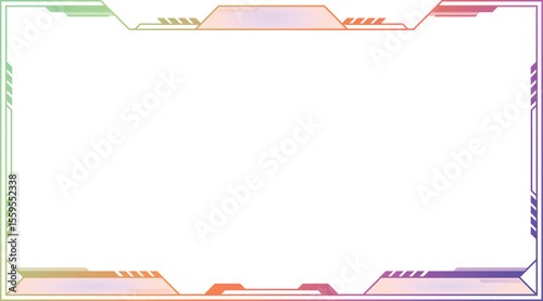 Empty horizontal digital streamer border