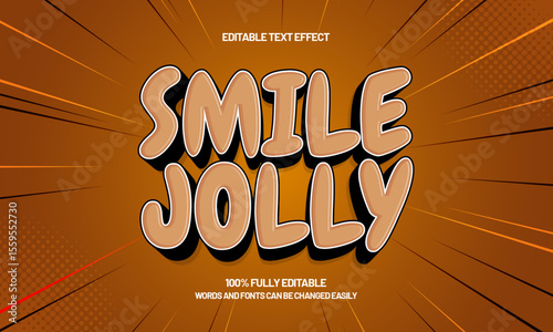 smile jolly editable text effect with a play and kids text style