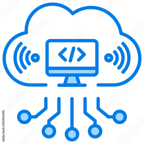 Hybrid Cloud Icon