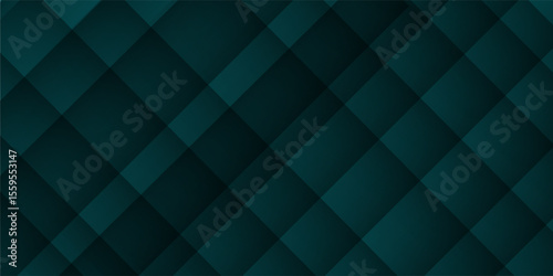 Dark teal geometric background with layered diamond patterns and subtle lighting effects. Elegant and modern design perfect for tech, corporate, or luxury-themed visual content.