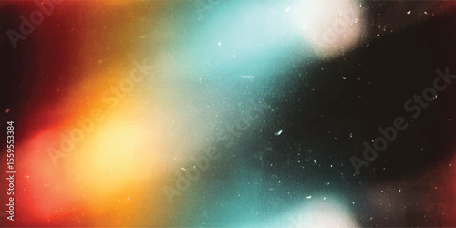 Vector seamless pattern, Film texture background with grain dust light leak lens flare grunge texture