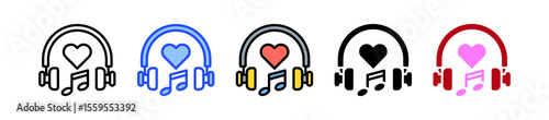 Love Song Icon Collection With Multiple Styles