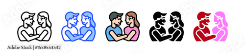 Couple Icon Collection With Multiple Styles