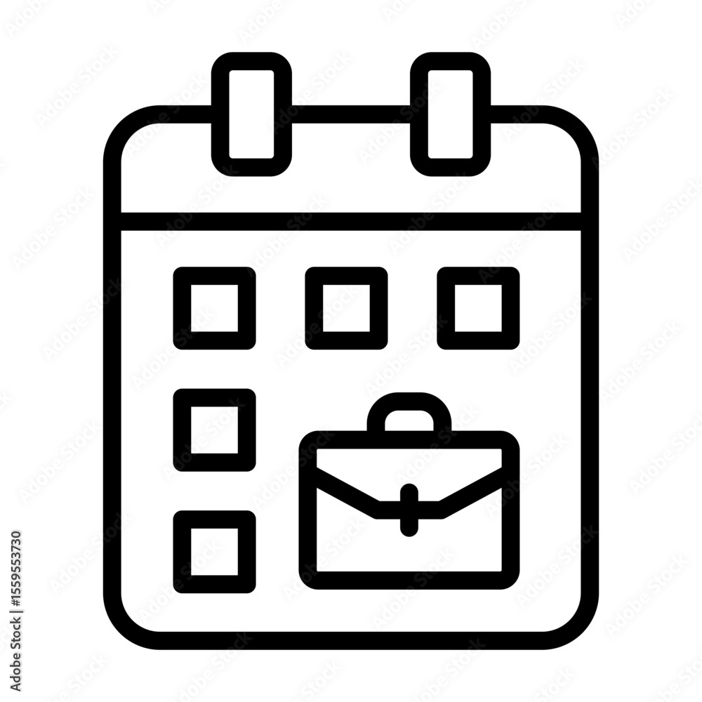 Obraz premium Work Calendar Icon
