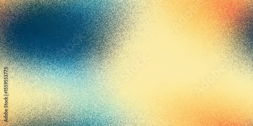 Vector seamless pattern, Retro grainy gradient background noise texture effect summer poster design seamless colors teal abstract wave