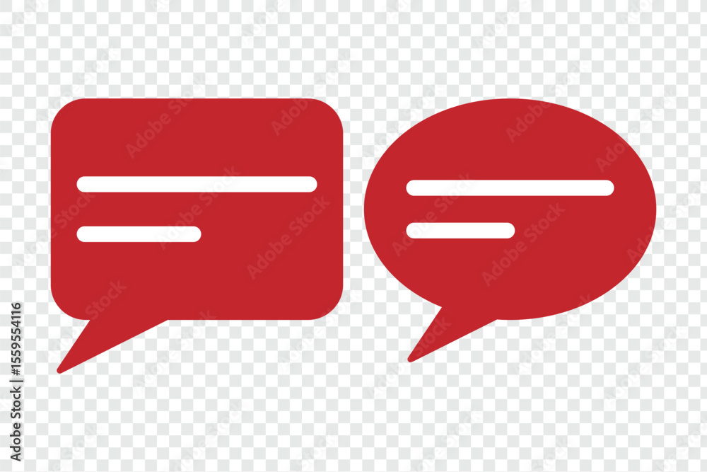 Comment icons. Online communication, Conversation, chatting icons isolated on transparent background. Comment icons. Online communication, Conversation, chatting icons isolated on transparent background.