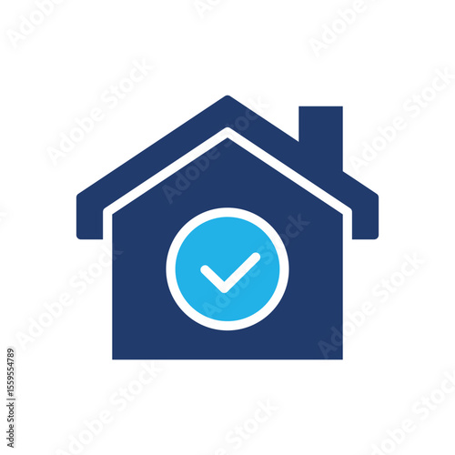 home colored icon symbol vector design good for web or mobile app