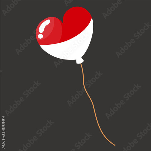 Red and White Balloon Indonesian Independence Day celebration