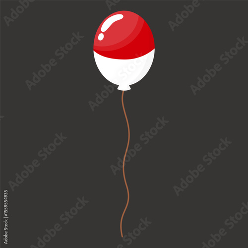 Red and White Balloon Indonesian Independence Day celebration