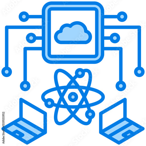 Quantum Computing Cloud Icon