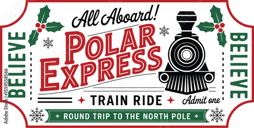 Polar Express Ticket svg, Polar Express png, Christmas sign svg, All Abroad Train Ride svg